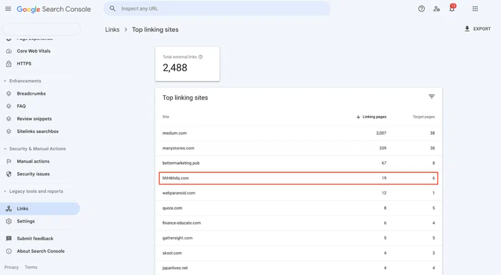 GSC Backlinks
