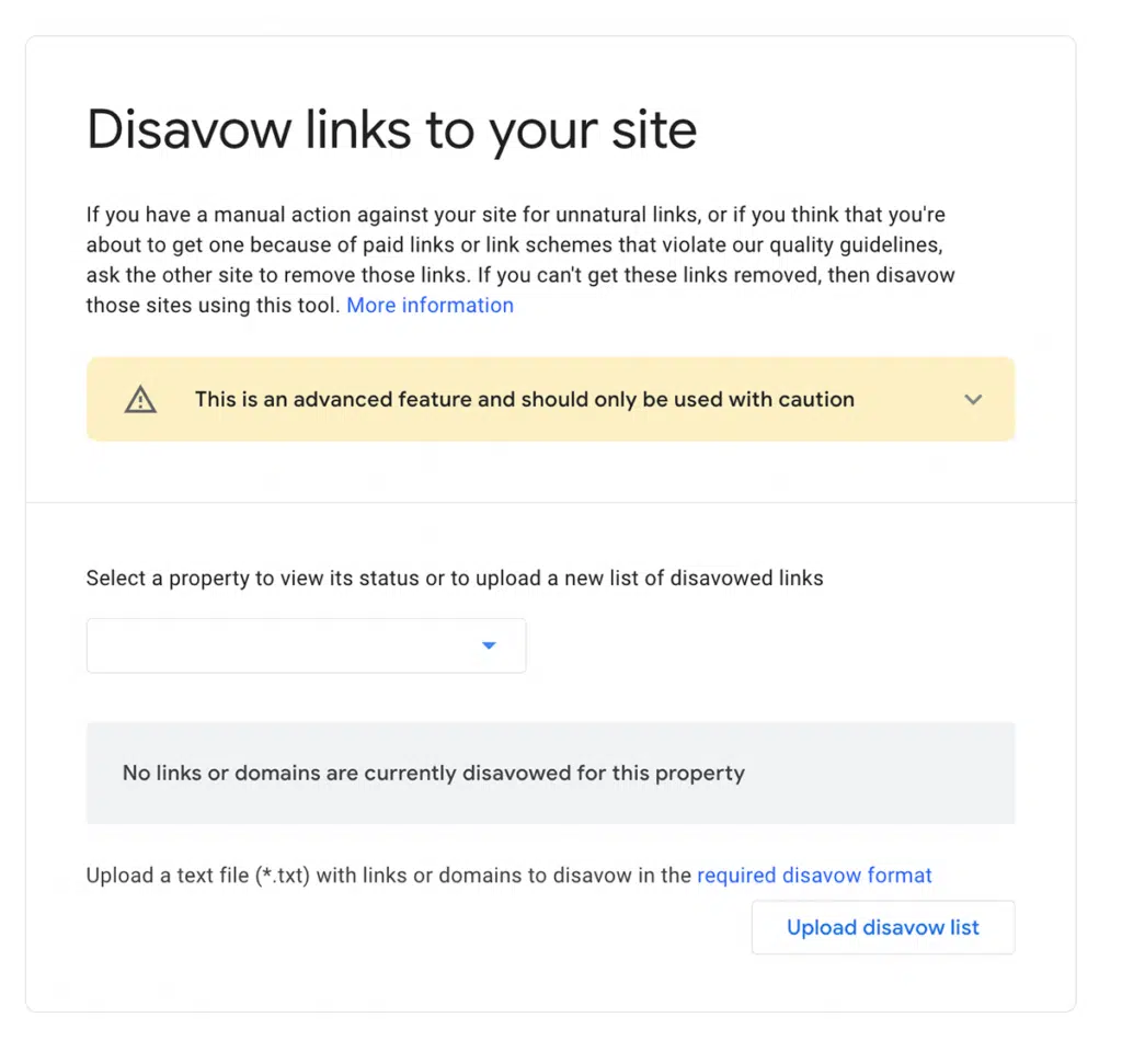 GSC Disavow