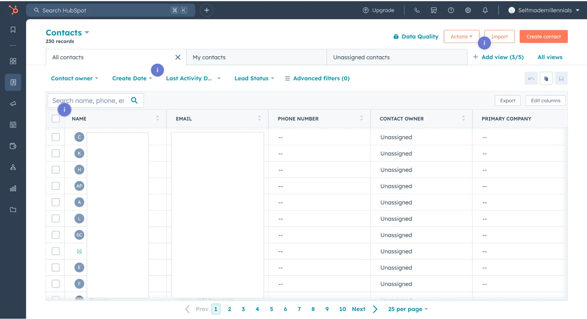 Hubspot Contacts