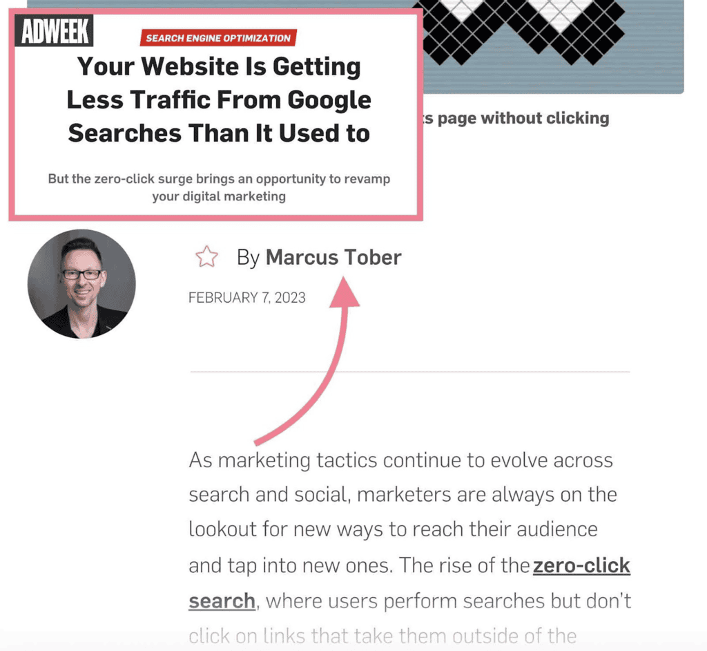 Adweek – Strong backlinks